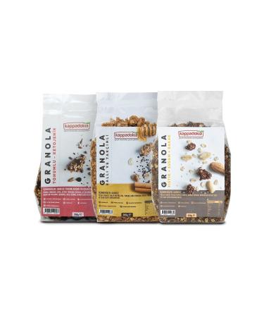 KAPPADOK A Peanut (300 GR) Honey (300 GR) Super Seeded (250 GR) - 3-Piece Granola Set