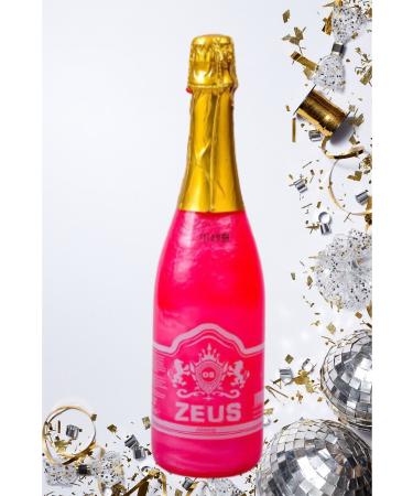 OS ZEUS Zeus Non-Alcoholic Sparkling Champagne Strawberry Flavored (Party Wedding Bride To Be Engagement) (Non-Alcoholic Champagne)