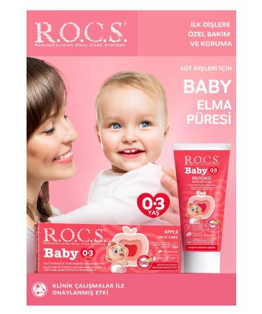 ROCS Apple Puree Fluoride-Free Toothpaste 35 ml 0-3 Years