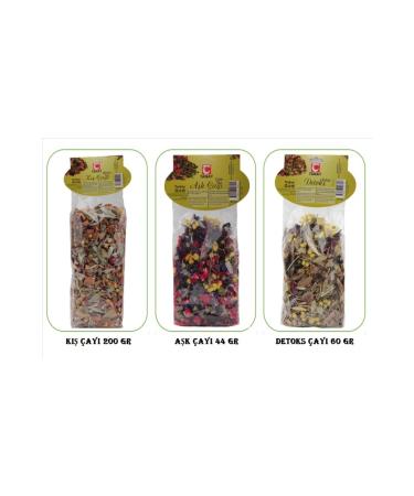 Tanay HERBAL TEA SET OF 3 (WINTER TEA 200 GR LOVE TEA 44 GR DETOX TEA 60 GR)