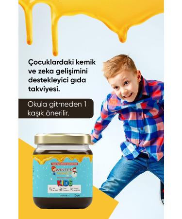 WINTER HONEY Height Extender-Vitamin C--Royal Jelly-Honey-Pollen-Cocoa Winter Honey 240 Gr 5 PIECES - Buy Online on GoSupps.com