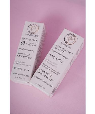 HOLLYWOOD STARS BEAUTY CENTER SUNSCREEN CREAM + MOISTURIZER CREAM SKIN AND FACE - Buy Online on GoSupps.com