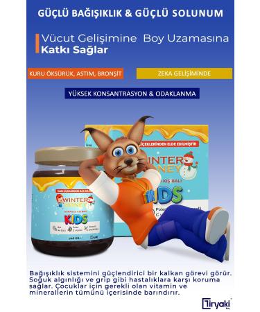 WINTER HONEY Height Extender-Vitamin C-Immune Booster-Royal Jelly-Honey-Pollen-Cocoa 240 gr 1 Piece - Buy Online on GoSupps.com