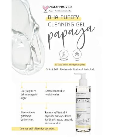 Skin401 Bha Purifying Anti-Blackhead Facial Cleansing Gel 200ml - Buy Online on GoSupps.com