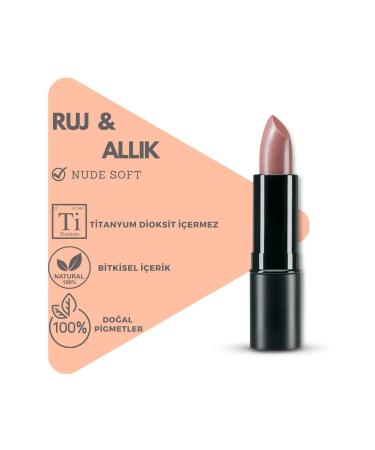 Purshiffa Natural Lipstick (NUDE SOFT TONE) (STICK) 5 gr