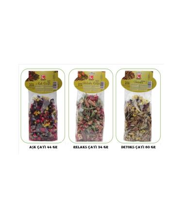 Tanay HERBAL TEA SET OF 3 (LOVE TEA 44 GR DETOX TEA 60 GR RELAX TEA 34 GR)