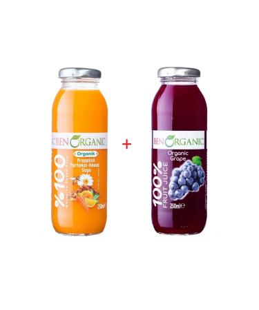 Benorganic Ben Organic Propolis Orange - Carrot + Grape 0 Organic Fruit Juice 2 Pack