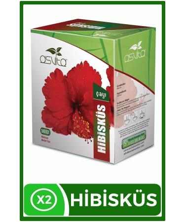 ASVITA Asvita Hibiscus Tea 2x50 Filtered 2 Pack