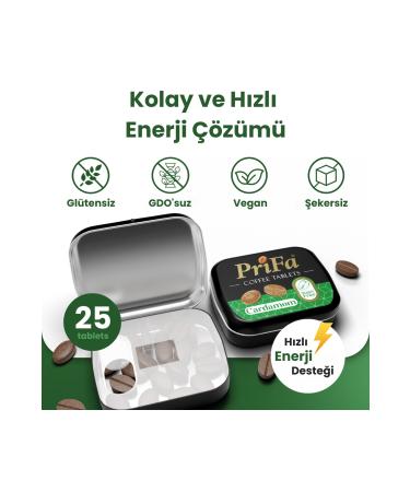 prifa Coffee Tablets | Cardamom | Sugar Free | Vegan | Emergency Coffee | Real Absorbable Coffee - Buy Online on GoSupps.com
