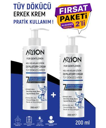 AXION Practical Hair Removal 200 ml Men 2 Pack