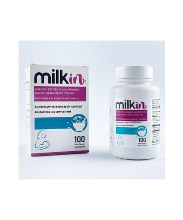 milkin 100 Herbal Capsules - Breast Milk Increasing Food Supplement - Buy Online on GoSupps.com
