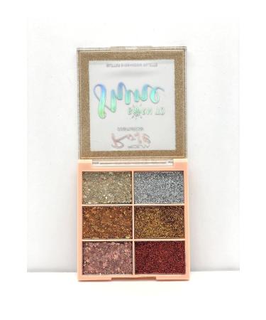 Roes a Rose Cosmetics Rose Born To Shine 6 Pack Glitter - 6 Colors Gl tter Eyeshadow