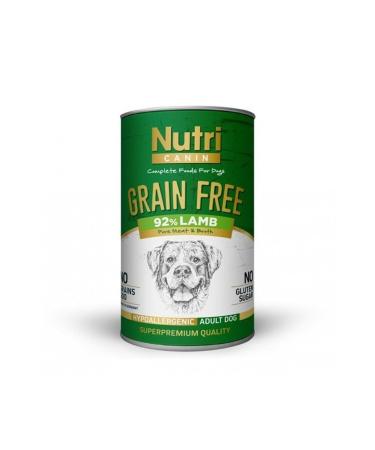 Nutri Canine Nutri Canin Grain-Free Lamb Meat and Potato Dog Canned Food 400 Gr (SKT.10.2024)