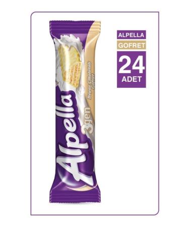 Ulker Alpella Triangular White Wafer 24 Pieces