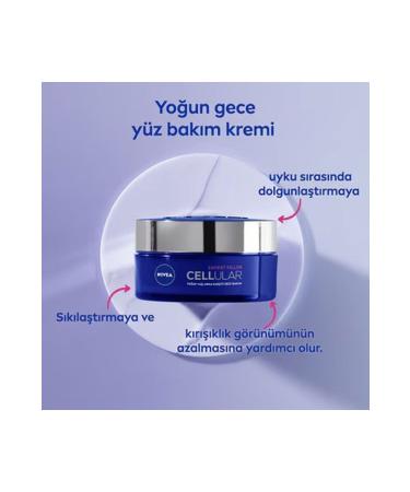 NIVEA Cellular Expert Filler Intensive Anti-Aging Night Face Care Cream Hyaluronic Acid Folic Acid (50ml) - Buy Online on GoSupps.com