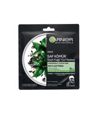 Baby Garnier Pure Charcoal Black Tea Mattifying Mask 32gr (SINGLE)