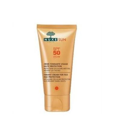Nuxe Sun Creme Fondante Visag SPF50 Bronzing Effective Protective Sun Cream 50ml (SINGLE)
