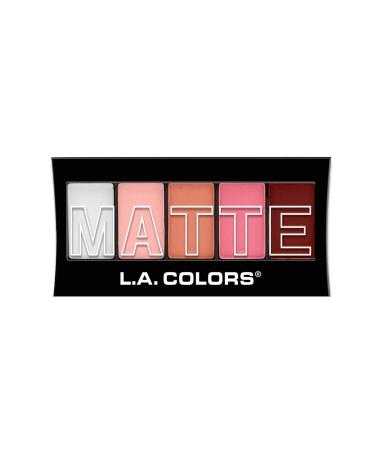 LA Colors Matte 5 Color Eyeshadow Palette-P nk Chiffon 81555744762