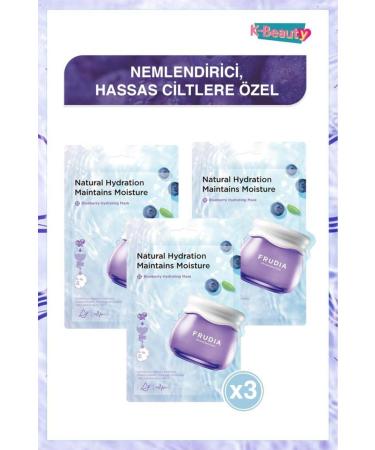 Frudia Blueberry Face Mask Moisturizing 3 Pieces