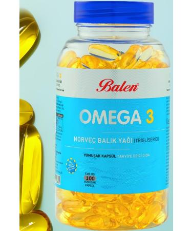Balen Omega 3 Norwegian Fish Oil (triglyceride) Softgels 100 pcs 1380 Mg - Buy Online on GoSupps.com