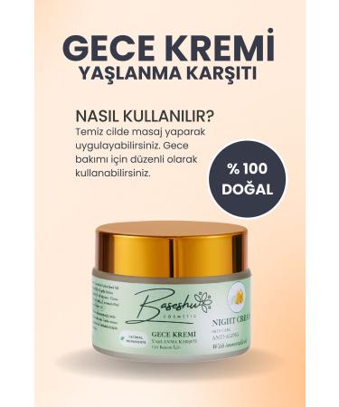 Baseshu Cosmetic Night Cream Herbal (Anti-Aging) Gold Cream