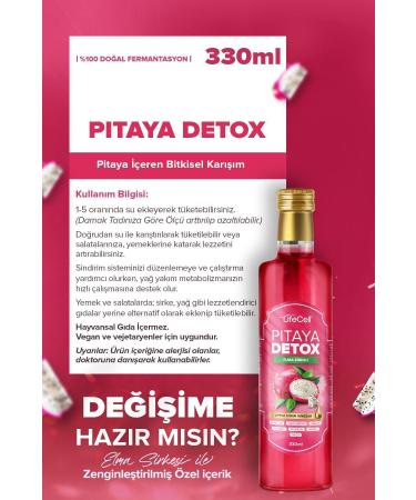 Lifecell Pitaya Detox - Natural Fermentation with Apple Cider Vinegar - Buy Online on GoSupps.com