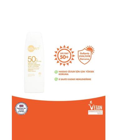 Solait Sensitive Moisturizing Sun Lotion Spf 50 200 ml - Buy Online on GoSupps.com