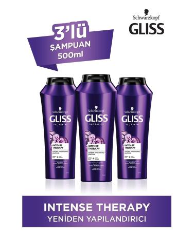 Gliss Intense Therapy Restructuring Shampoo 500 Ml 3-Pack