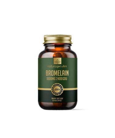 Naturagen Bromelain 1000 Mg 2400 Gdu Prebiotic 60 Capsules