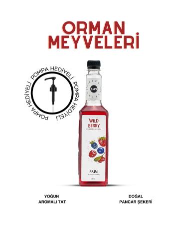 FAIN FOREST FRUIT SYRUP 750 ML - INTENSIVE AROMA - NATURAL BEET SUGAR