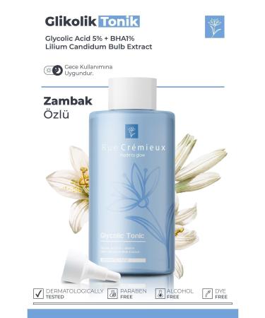 Rue Cremieux Pore Tightening and Purifying Lily Extract Toner 200ml Glycolic Acid 5% Bha %1 - Tk