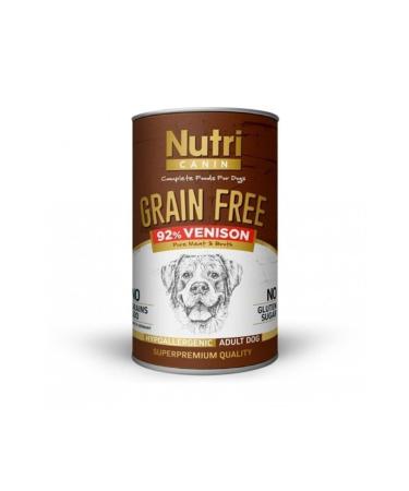 Nutri Canine Nutri Canin Venison Potato Grain Free Adult Dog Canned Food 400 Gr