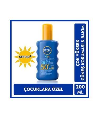 NIVEA Sun SPF 50+ Protection & Care Children's Sun Cream 200 ml Spray