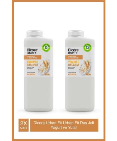 DICORA URBAN FIT Vitamin B Yogurt and Oat Fit Shower Gel 400 ml X2 Pieces