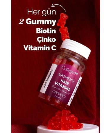 Collagen Forte Platinum Hair Vitamins for Women 60 Gummies 120g Biotin Folic Acid Beauty Support for Your Hair