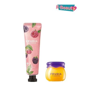 Frudia Raspberry Wine Hand Cream and Blueberry Moisturizing Lip Balm - Buy Online on GoSupps.com