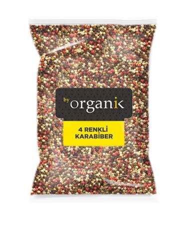 BY ORGANIC 4 Colored Black Pepper 250 gr (Sifted Coarse Grained No Additives)