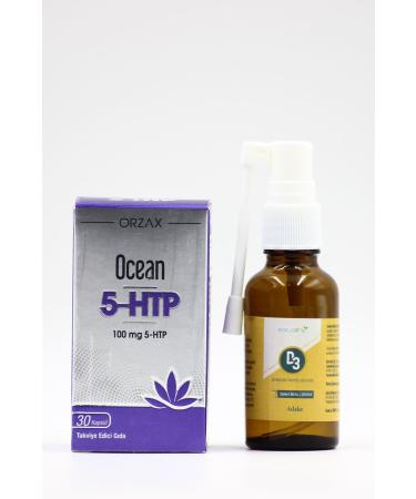 Ocean Orzax 5-HTP 100 mg 30 Capsules Estellife D3 Vitamin D Spray 30ml