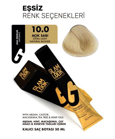 glam look 10.0 / Light Yellow - Extra Light Natural Blonde Glamlook Hair Dye