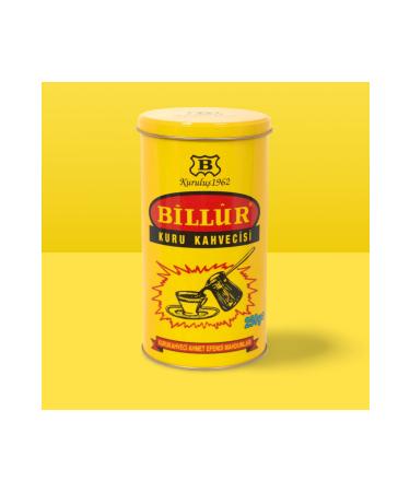 BILLUR KAHVE Metal Cylinder Box Billur Coffee 250gr.