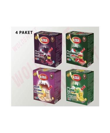 Koza Rosehip Mint Lemon Black Mulberry Ginger Honey and Lemon Single Drink Powder 4 Packs