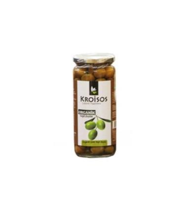 Kroisos Organic Tomato Scratched Green Olives Glass 300 GI