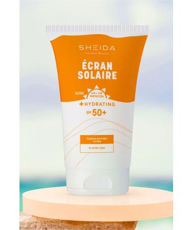 Sheida Ecran Solaire Spf 50 Face and Body Sunscreen 150 ml | Anti-Stain Moisturizing and Sunscreen - Buy Online on GoSupps.com