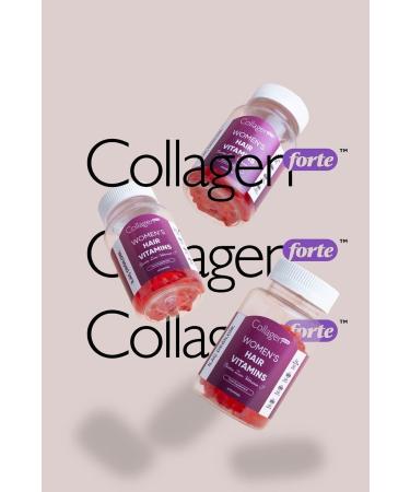 Collagen Forte Platinum Hair Vitamins for Women 60 Gummies 120g Biotin Folic Acid Beauty Support for Your Hair - Buy Online on GoSupps.com