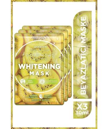 Watsons Fruity Mask Gold Kiwi Whitening Mask * 3 Pieces