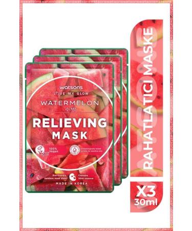Watsons Fruity Mask Watermelon Relieving Mask * 3 Pieces