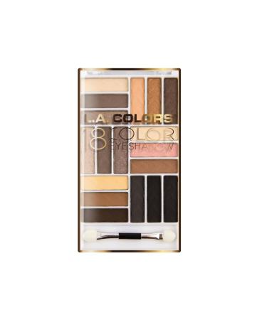 LA Colors 18 Color Eyeshadow Palette-downtown Brown 81555737504