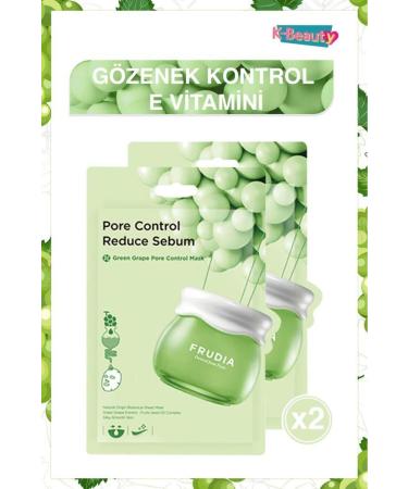 Frudia Green Grape Pore Control Face Mask 2 Pieces