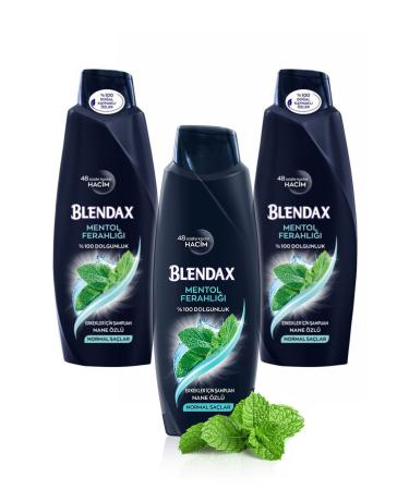 Blendax Men's Menthol Fresh Shampoo 500 Ml X 3 Pieces