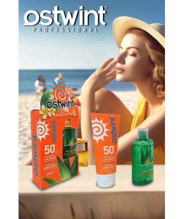 Ostwint Spf 50 Sun Cream 100 ml Vitamin E Aloe Vera Gel 100 ml Gift - Buy Online on GoSupps.com